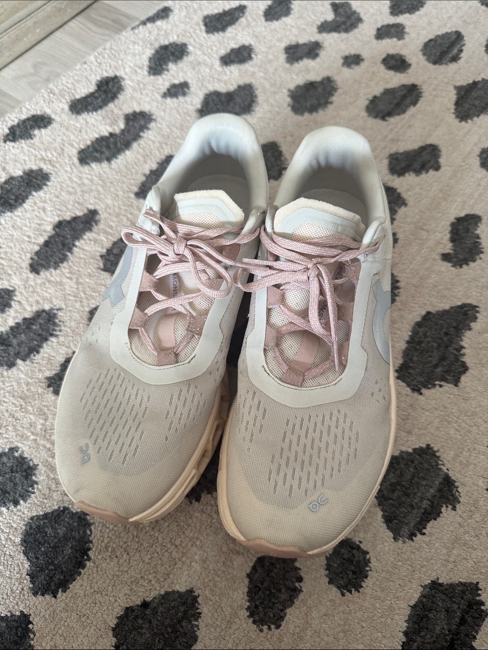 On Running Women's Sneakers in Light Pink and Cream